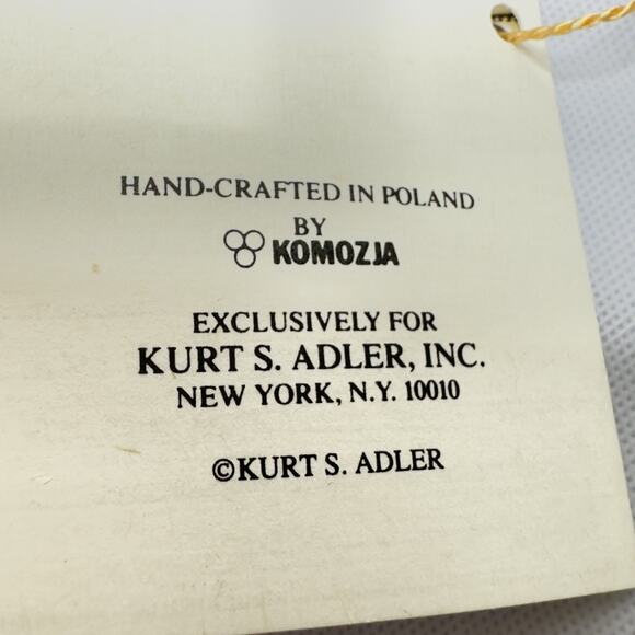 KURT ADLER Santa on Moon Xmas ornament Vintage Blown Glass Komozja Poland 2000 - Picture 10 of 14